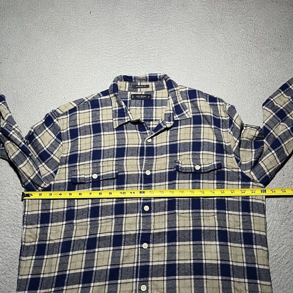 Lucky Brand Flannel Shirt Mens XL Plaid Preppy Long Sleeve Cotton Lightweight - Picture 4 of 9